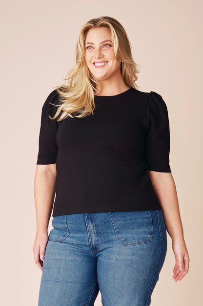 Hazel Short Sleeve Top Black