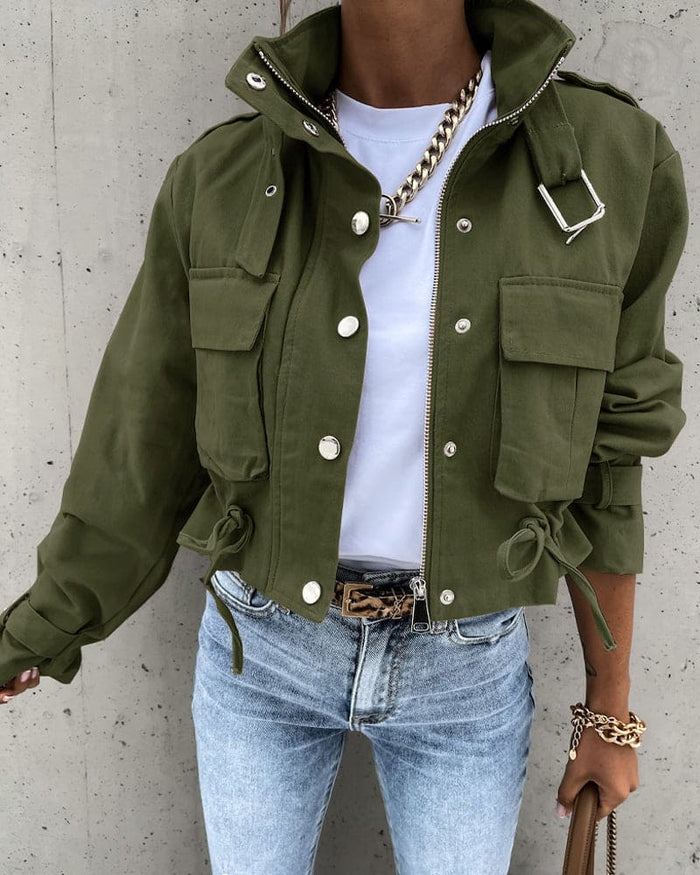 Jacqueline | Women's Cropped Utility Jacket