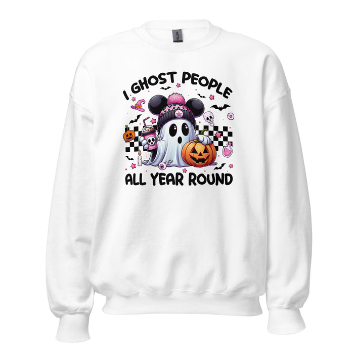 Spooky season crew neck sweatshirt gift for moms and Halloween lovers.