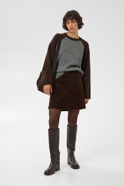 Part Two CleoPW Jumper Grey/Mole Colorblock 30310866 on model Shop Part Two at Dotique