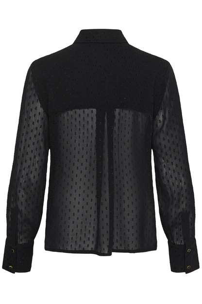 Part Two VanoraPW Shirt Black 30311169 black long sleeve shirt back view Shop Part Two at Dotique