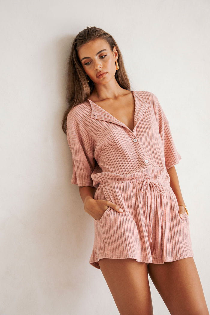 SAMPLE-Juniper Playsuit - Clay