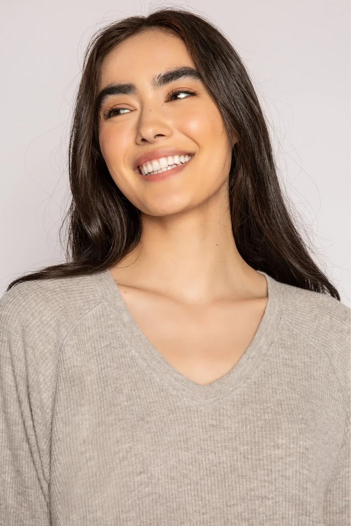 Textured Essentials Long Sleeve Top Sleepwear P.J. Salvage