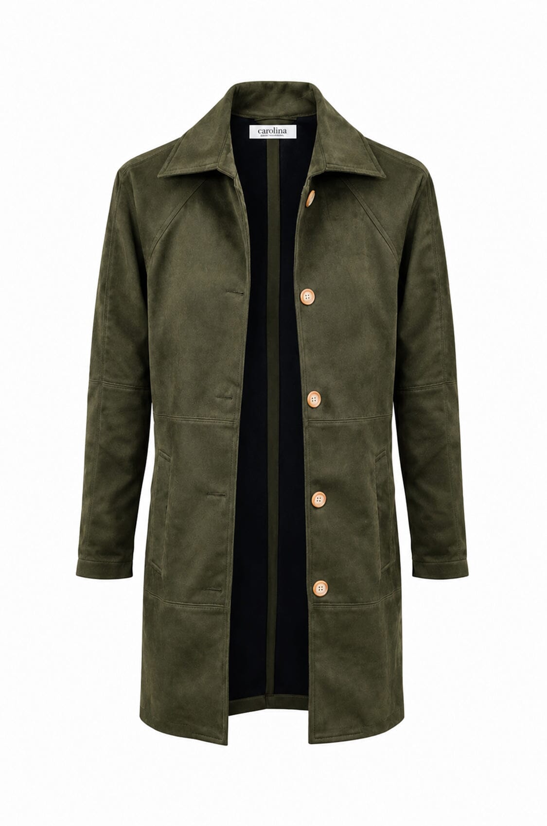 Vanessa Faux Suede Coat Olive