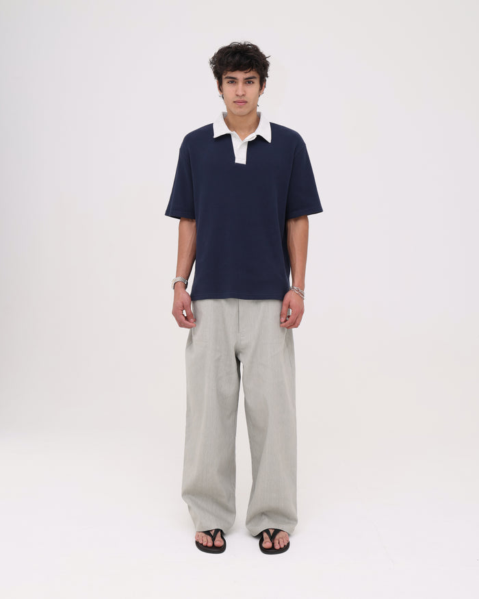 Waffle Polo - Navy