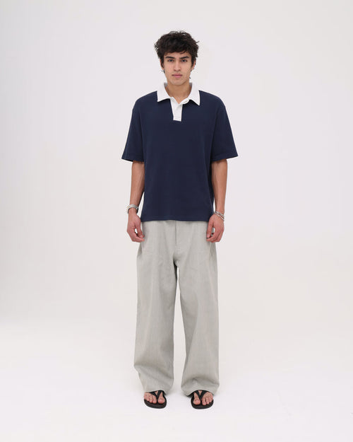 Waffle Polo - Navy