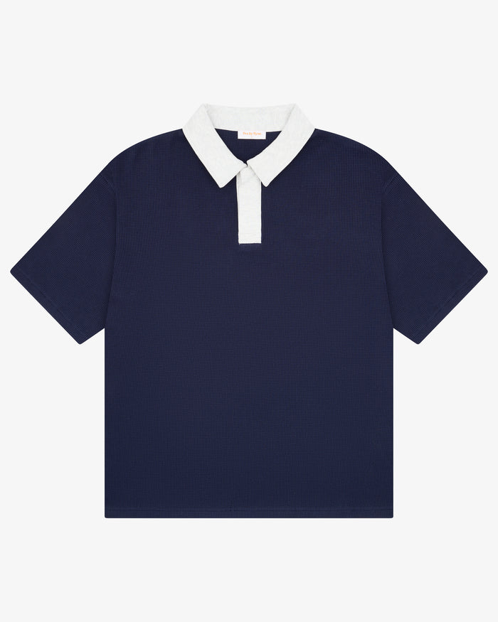 Waffle Polo - Navy