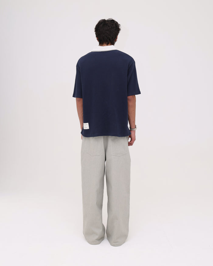 Waffle Polo - Navy