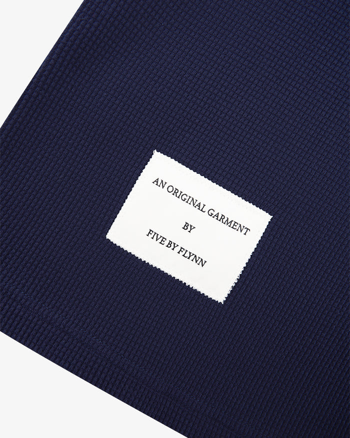 Waffle Polo - Navy
