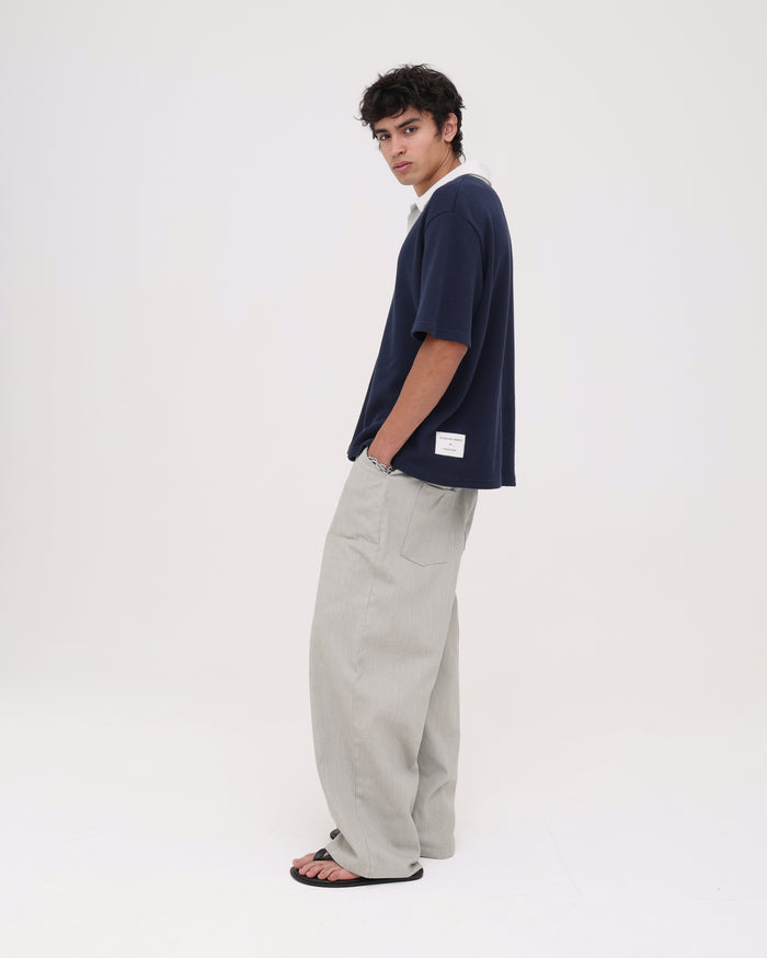 Waffle Polo - Navy
